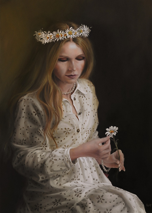 Marguerite, oil painting by Andrea Steinbauer