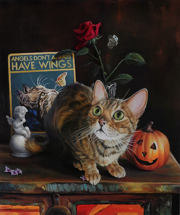 "Whiskers"- oil painting by Andrea Steinbauer