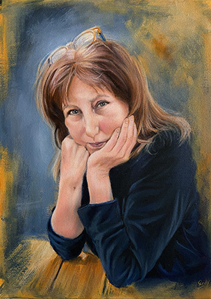 Portrait, acrylic painting on canvas